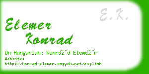 elemer konrad business card